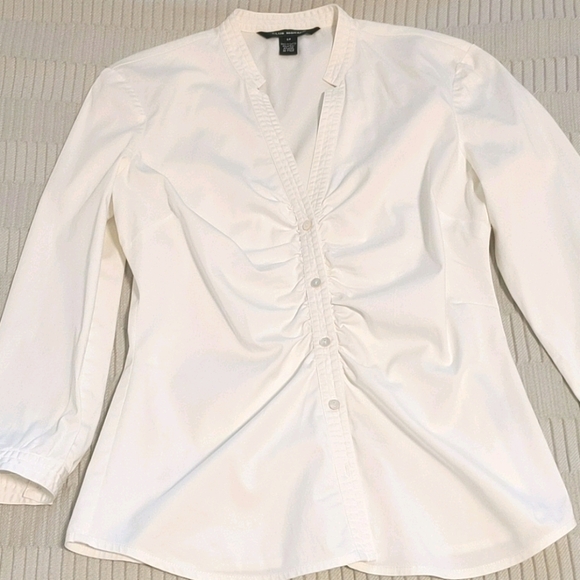 🎈Club Monaco Ruched Front Dress Shirt - Picture 4 of 8